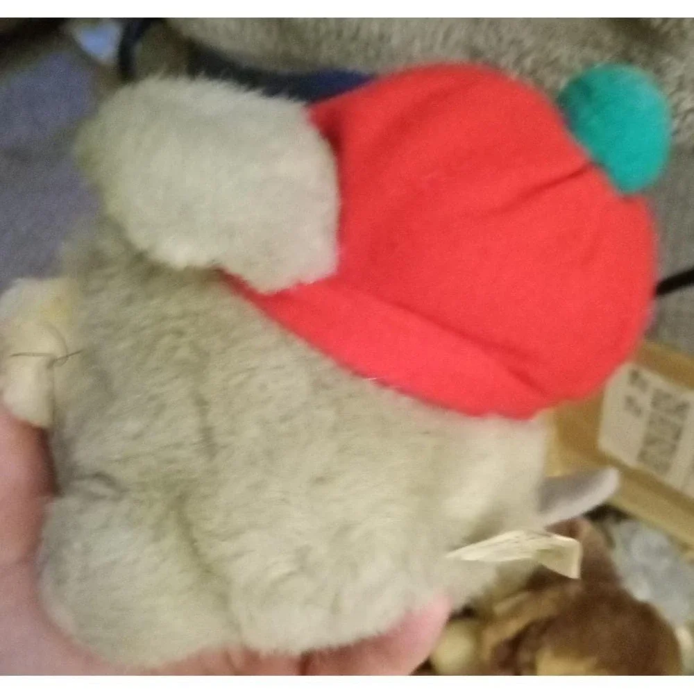 This is a Puffkins CUTE LITTLE GRAY Mouse Plush Stuffed Animal Made by Swibco